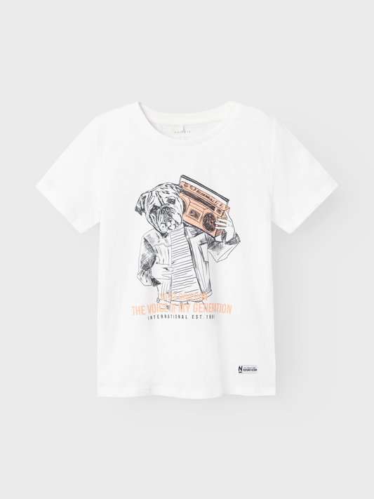 NKMJUBUS T-Shirts & Tops - Bright White